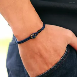 Braccialetti con ciondoli Bracciale minimalista da uomo con cordino Doppio strato Gancio facile Bracciale vichingo Bracciale in paracord da 2 mm Bracciale per il tempo libero Pulseira Avvolgimento nautico