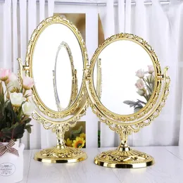 Compact Mirrors 2 Sides Makeup Mirror Stand Table Cosmetic Mirror Plastic Dresser Mirrors Tools 231120