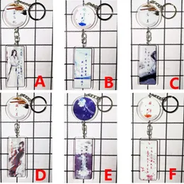 Keychains Anime Keychain The Untamed Chen Qingling Xueyang Weiwuxian Acrylic Keyring Strap Figure Hanging AccessoriesKeychains