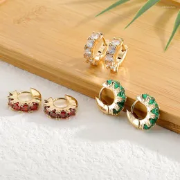 Hoop Earrings Women's Personality Jewelry Copper Micro-set CZ Creative Ins Net Red Daily Party Holiday Gift