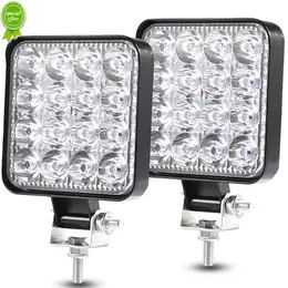 12V Impermeabile Led Work Light Bar Square Spotlight 48W Faro da lavoro per camion Off Road Night Driving Light per SUV