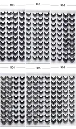 Novo 20 pares 3d vison cílios pacote falso vison cílios naturais encaracolados longos cílios extensão tira completa conjunto de cílios postiços para maquiagem3798974