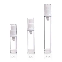 5 ml 10 ml 15 ml AS Reiseflaschen Airless Lotion Sprühflasche Parfüm Essenz Kosmetikverpackung Nachfüllbarer Sub-Bottle-Flüssigkeitsbehälter BJ