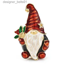 Pins Brooches Wuli baby ly Santa Claus Brooches Women Unisex Enamel Christmas New Year Lucky Figure Party Casual Brooch Pin GiftsL231120