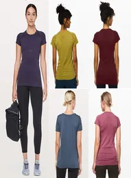 2021 YOGA Womens غير محددة القمصان بسرعة التكنولوجيا T قميص قصير الأكمام طاقم 2.0 تي شيرت الرياضة Outdoor Outfit 41ku#5520854