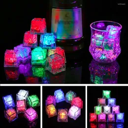 Party Decoration 6pcs Home Decor Luminous LED Ice Cubes Glowing Ball Flash Christmas Halloween Festival Glow In The Dark Supplies