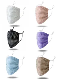 ملونة شبكية أقنعة بلينغ ماس الحفلات الحفل راينستون شبكة صافية قابلة للغسل قناع جوفاء مثير للنساء GGB24175752220