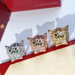 Panthere BIG for woman Leopard head ring for man designer for woman emerald diamond fashion luxury classic style gift for girlfriend with box 028