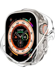 1pc حالة مراقبة ذكية لـ Apple Watch Ultra Series 8 49mm Iwatch Marine Strap Smart Watch Sport Watch Wireless Charging Strap Cover Box Cover