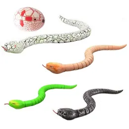 ElectricRC Animals RC Remote Control Snake And Egg Rattlesnake Animal Trick Terrifying Mischief Toys for Children Funny Novelty Gift 230419