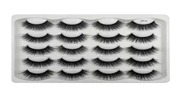 10 pairs dramatic faux mink eyelashes messy fluffy false eyelash extension natural long 3d lashes book cilios5570349