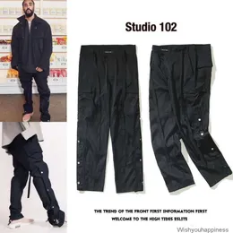 Tasarımcılar Sıradan Pantolon Pantolon Strosers Street Moda Sezon 6 Ana Hat Strap Backle Work Suit Sıradan Pantolon Drawstring Pants Sis Pantolon