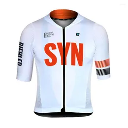 Yarış setleri Biehler Syn Cycling Jersey Yaz Team Road Bisiklet Üstleri Nefes Alabilir Gömlek Kısa Kol Hızlı Kuru