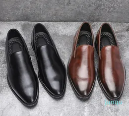 Color Fashion Versatile Simple Pointed Toe Flat Casual Business Dress Shoes DH997