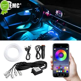 LAMPE LED 5/6 en 1 pour intrieur de voIture Lumire d'Amtance Universelle RVB Fibre Optique Application de contrle de la Musique non dcoratif pour pour