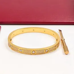 Chave de fenda clássica de luxo, pulseiras de amor, pulseira de moda, pulseira unissex, aço inoxidável 316L, joias de ouro 18K, presente de dia dos namorados