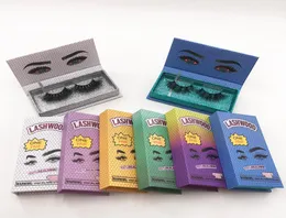 Customize Lashwood Lash Packaging Glitter Rectangle Magnetic Mink Lashes Case Pink Purple Eyelash Box Without Lashes6049393