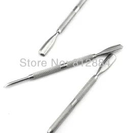 Intero acciaio inossidabile di alta qualità a 2 vie 145 cm spingipelle per unghie push cucchiaio rimozione manicure pedicure strumento per nail art T3246986767