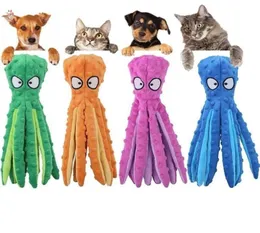 Popular animal de estimação brinquedo de pelúcia fontes de festa animais de estimação quebra-cabeça resistente à mordida polvo vocal brinquedos de pelúcia para cães e gatos 8222581