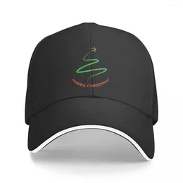 Ball Caps Christmas Tree Simple Minimal Logo Merry Baseball Cap Sports Rave Fashionable Hiking Hat Man Women's