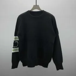 Erkek Sweaters Yeni Erkekler Sıradan Yuvarlak Boyun Kazak Düz Renk El Kılıf Jacquard Deseni gevşek 1r