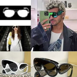 2023 Moda Oval Güneş Gözlüğü Marka Tasarımcısı Erkek/Kadın Platform Güneş Gözlüğü Tek Parça Sokak Gradyan Gözlükleri W40108i En Kalite KK77