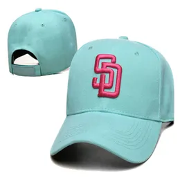 24 Stile Padreses-SD-Buchstaben-Baseballmützen Frühling Lässige Mode Casquette Bone Cotton Hat für Männer Frauen Bekleidung Großhandel Snapbac 174