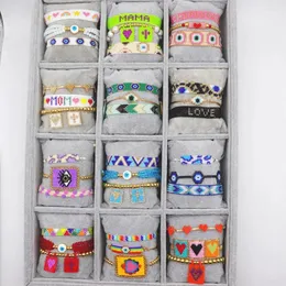 Strand ZHONGVI Boho Kreuz Seil Kette Armreif Armbänder Miyuki Perlen Handgefertigtes Herz Design Bettelarmband Für Frauen Teenager Mädchen Pulsera