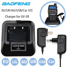 Walkie Talkie EU/UK/US/AU/USB/CAR 플러그 배터리 충전기 BAOFENG UV-5R 오리지널 어댑터 충전 도크 액세서리 UV5R 5RA