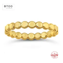 Bröllopsringar 14K Guldfylld 1,8 mm platt pärlkör Ring Boho Minimalist Knuckle Ring Gold Jewelry Anillos Mujer Guldtillbehör Ringar för kvinnor 231118