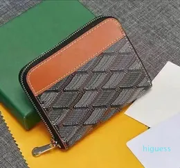 Designer-mönstagar plånböcker Män kvinnliga innehavare kohude vikta i halvt kortinnehavare