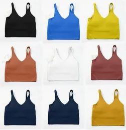 designer Yoga outfit lulus U-shaped bra beauty Type Back Align Tank Tops Gym Clothes Women Casual Running Nude Tight Sports Bra Fitness Beautiful Underwear Vest Shirt
