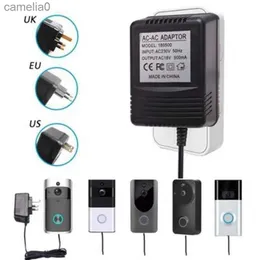 Dörrklockor 18V 500mAh AC Power Adapter EU US 110V 220V Transformer Charger för Eken V5 Wireless Video Doorbell Camera Video Intercom Ringl231120