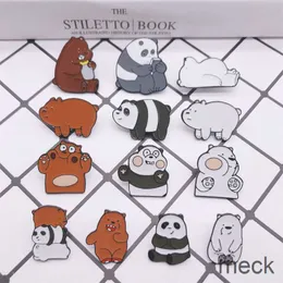 Urso dos desenhos animados esmalte pinos bonito zwierzęcy brosze para roupas emblema moda grizzly e gelo urso panda para