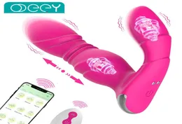 Dorosły masażer do noszenia majtki wibracje wibratory aplikacja zdalne zabawki seksualne dla kobiet 9 prędkości silne wibracje pchnięcia pary go9863809