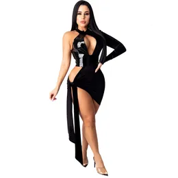 Seksi Bodycon gece kulübü kadınlar gotik bandaj yular lateks parti vintage pu deri iç çamaşırı elbise