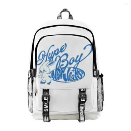 حقائب الظهر KPOP جينز Merch Zipper Pack Bag Fashion School Bag الفريد من نوع