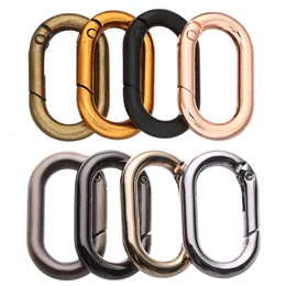 5 PCSCARABINERS 1PC METAL OVAL RING FRÅN CLASPS FÖR DIY -smycken Öppnande rund karabiner Keychain Bag Clips Hook Dog Chain Buckles Connector P230420