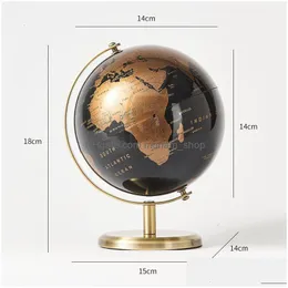 Decorative Objects Figurines Home Decor Accessories Retro World Globe Modern Learning Map Kids Study Desk Geography Education 2306 Dhqvp