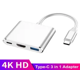 3 in 1 Type C To HDMIcompatible Connectors USB 30 Charging Adapter USBC 31 Hub for Mac Air Pro Huawei Mate10 Samsung S8 Plus S3627201