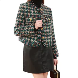 Womens Jackets Spring Little perfume Wool Coat Thin Transparent Top Temperature Celebrity 231118