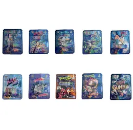 Bolsas de embalaje bromea Gumbo NYC Mylar Zip Lock Bag 3.5G Bros Bros Holográfica Proof Edibles de plástico Boyz Boyz Runty