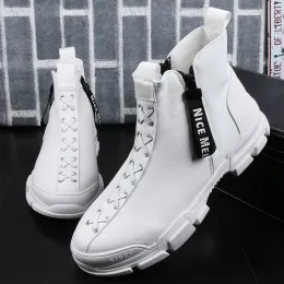 Autumn Small High Boots White Help New Men Shoes Casual Maschio Youth Joker Sports Board 38-44 B3 995 572