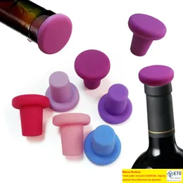 9 Colors Beer Bottle Stopper Caps Family Bar Preservation Tools Food Grade Silicone Wine Bottles Stopper Creative Design Safe Healthy