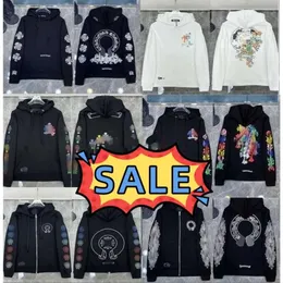 Men s Hoodies Sweatshirts Designer Chrome Winter Heart Hoodie Ch Long Sleeve Jacket Loose Coat Hooded Hoody Woman Chromees Hearts Mix Blue 151