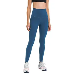 L32 calças de yoga leggings deporte mujeres fitness nova cintura alta levantamento quadril bolso embutido nu esportes treino leggings das mulheres le2952565
