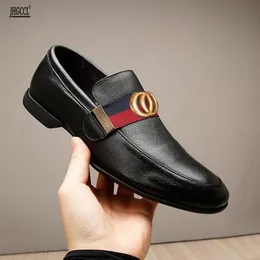 Роскошная кожаная обувь Формальная обувь верхняя слой Cowhide Casual Single The Single Fashion Business Loafers Chaussure Homme Luxe Marque 8130630
