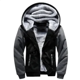 Mensjackor Vinterrockar tjockare för män Fleece Coat Casual Hoodies Streetwear Long Sleeve Tops Kläder 231118