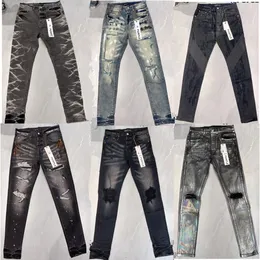 jeans viola jeans firmati pantaloni da uomo denim strappi Jean Uomo Pantaloni neri Qualità di fascia alta dritto streetwear Pantaloni sportivi casual jeans skinny per uomo pantaloni unisex 40