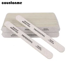 Nail Files 100pcs Wooden Nail File Professional Nail Art Sanding Buffer Files 180240 Double Side For Salon Manicure Pedicure UV Gel Tips 230419